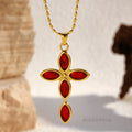 Eve Retro Cross Necklace [36NF0ZN5]