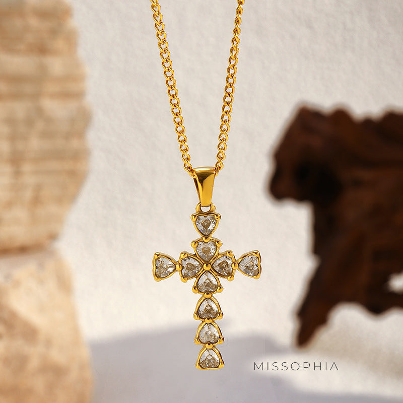 Eve Retro Cross Necklace [RV18LCL5]