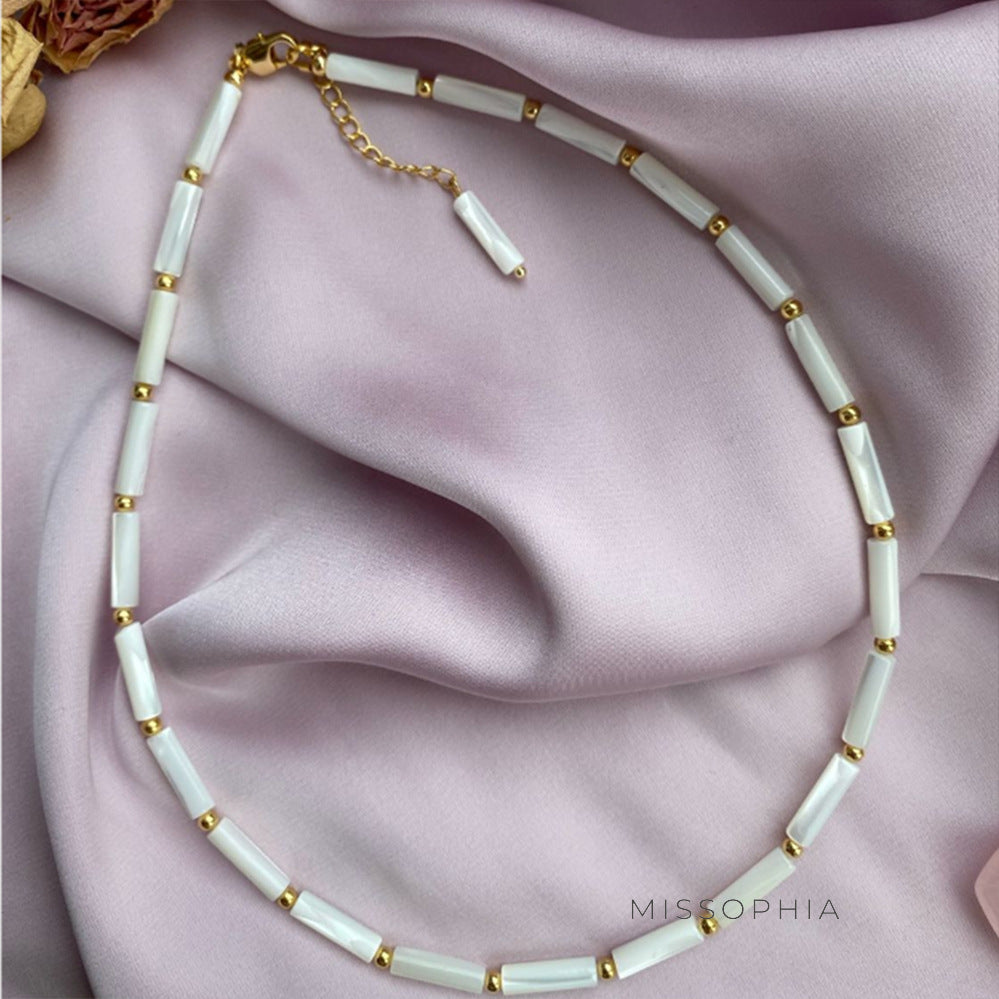 Evelin Delicate Shell Necklace [W12KJOA9]