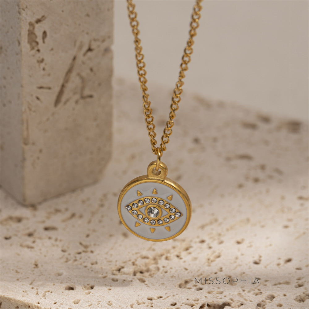 Everley Evil Eye Layered Necklace [QA5LAJWX]