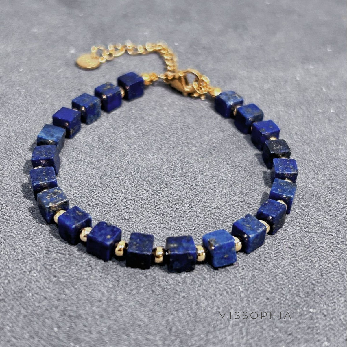 Gabriella Lapis Beaded Necklace [G4HMNAI5]