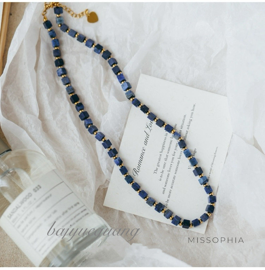 Gabriella Lapis Beaded Necklace [UBB4NXMI]