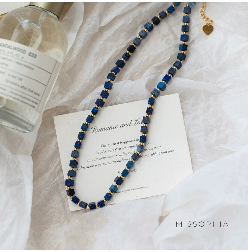 Gabriella Lapis Beaded Necklace [OPPX7SV2]