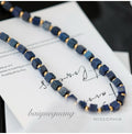 Gabriella Lapis Beaded Necklace [3GC76ZZT]