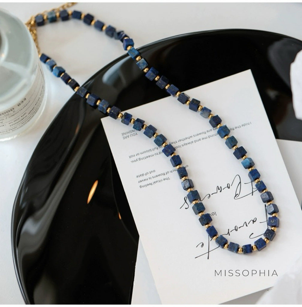 Gabriella Lapis Beaded Necklace [AYJUTVT7]