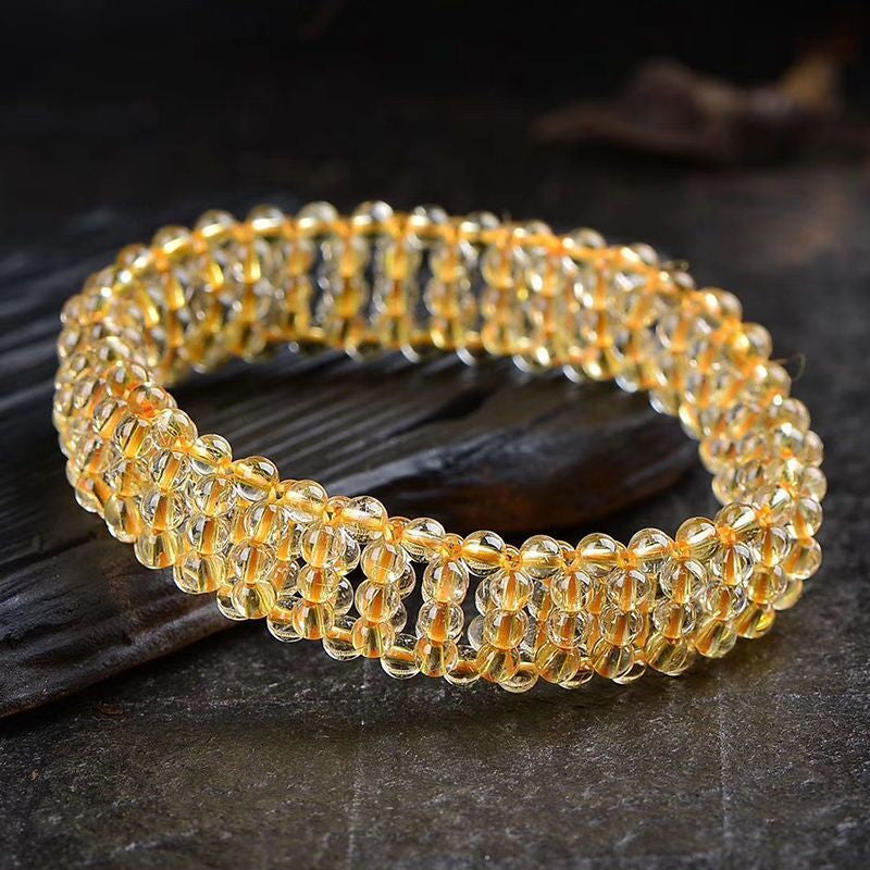 Gloria Lion Rutilated Quartz Bracelet [RCQ6GMCC]