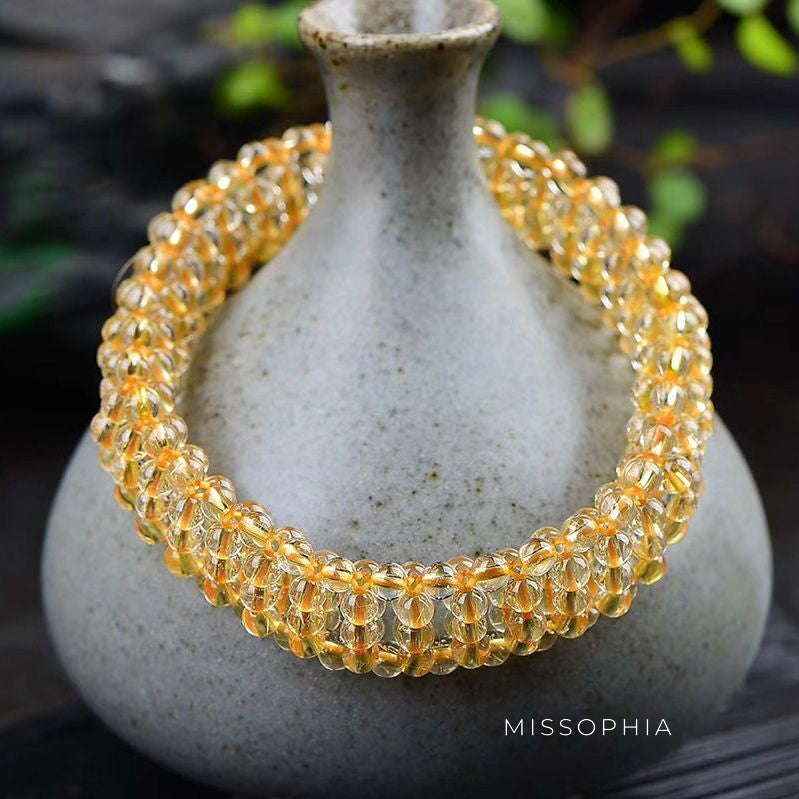 Gloria Lion Rutilated Quartz Bracelet [P1ENGCPB]