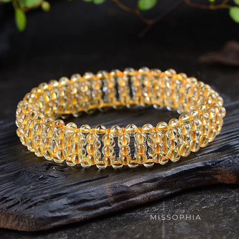 Gloria Lion Rutilated Quartz Bracelet [WM665M93]