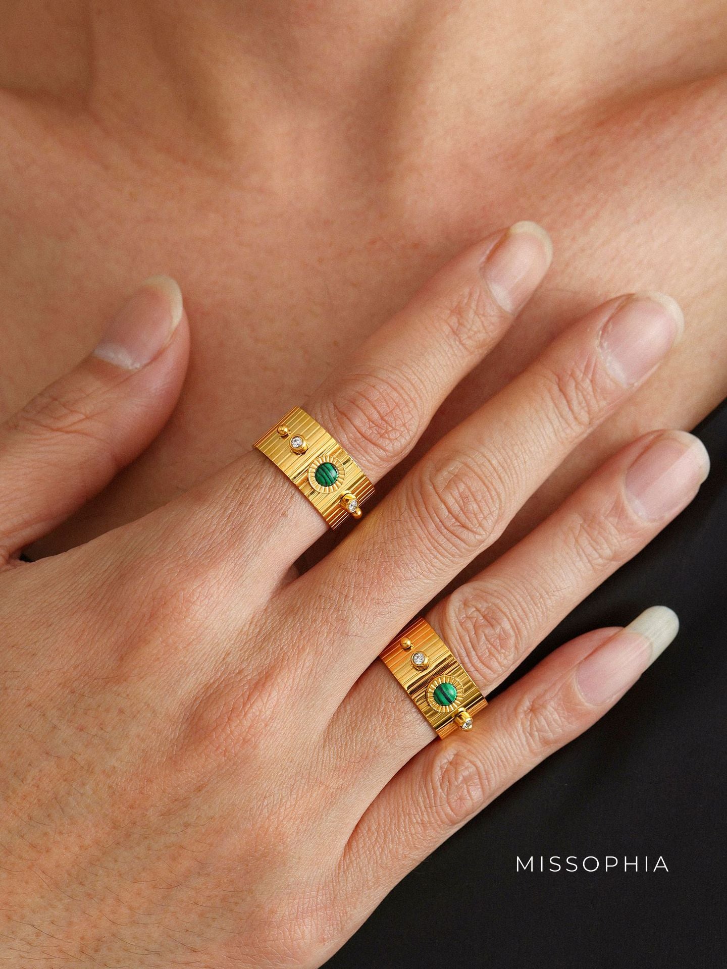 Guadalupe Geometric Turquoise Ring [5Q2X2IDA]