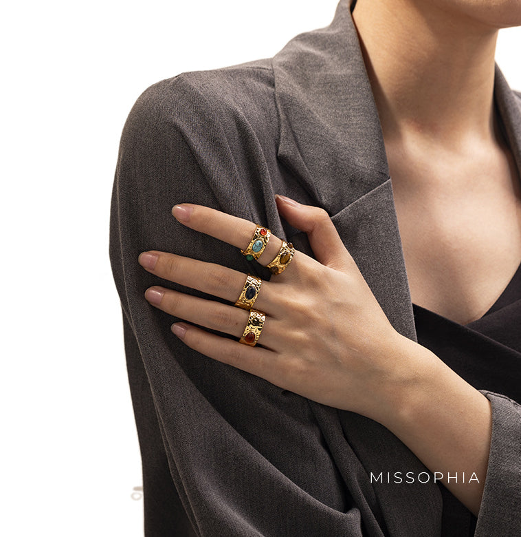 Harmony Natural Stone Ring [O5M88FLF]