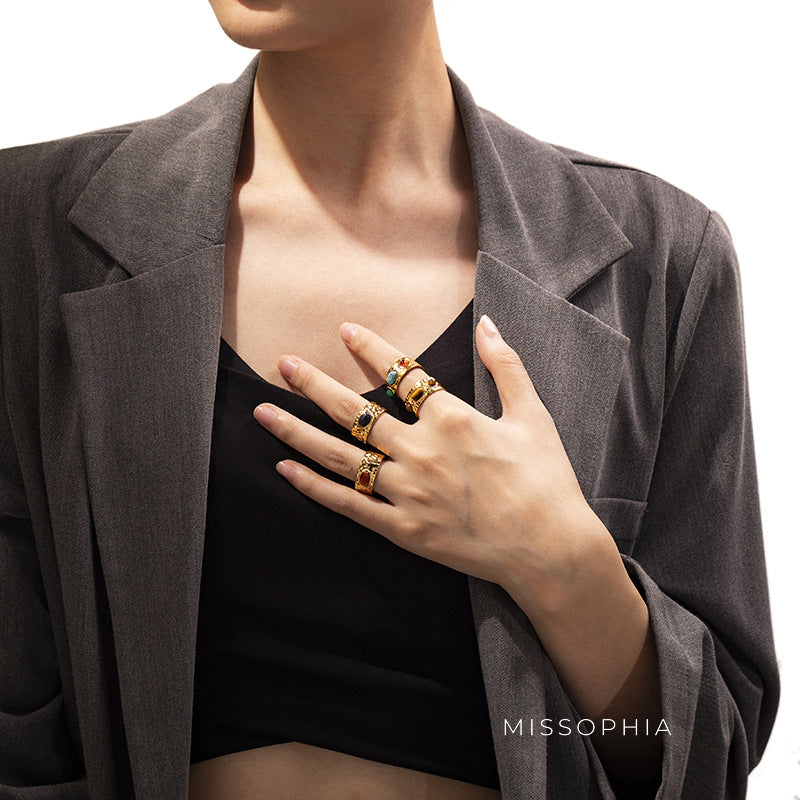 Harmony Natural Stone Ring [UE0Q3XIC]