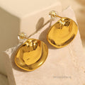Hayslee Pleated Geometric Stud Earrings [3M822DJH]