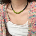 Jacquelin Natural Stone Layered Necklace [T4W4Y941]