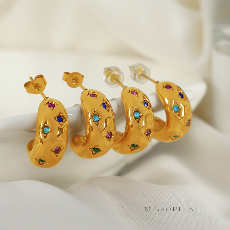 Jaela Radiant Hoop Earrings [HAWNEA0P]