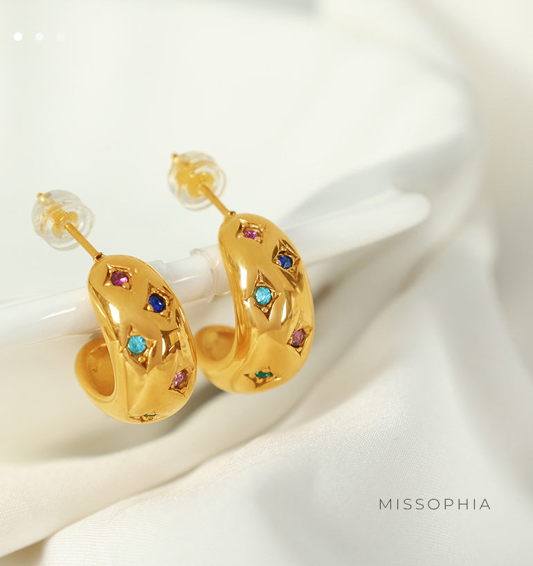 Jaela Radiant Hoop Earrings [2KFYVQ4B]