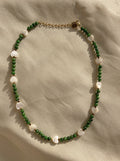 Jalisa Green Beaded Shell Necklace [620Y97ST]