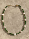 Jalisa Green Beaded Shell Necklace [U5IDP7KR]