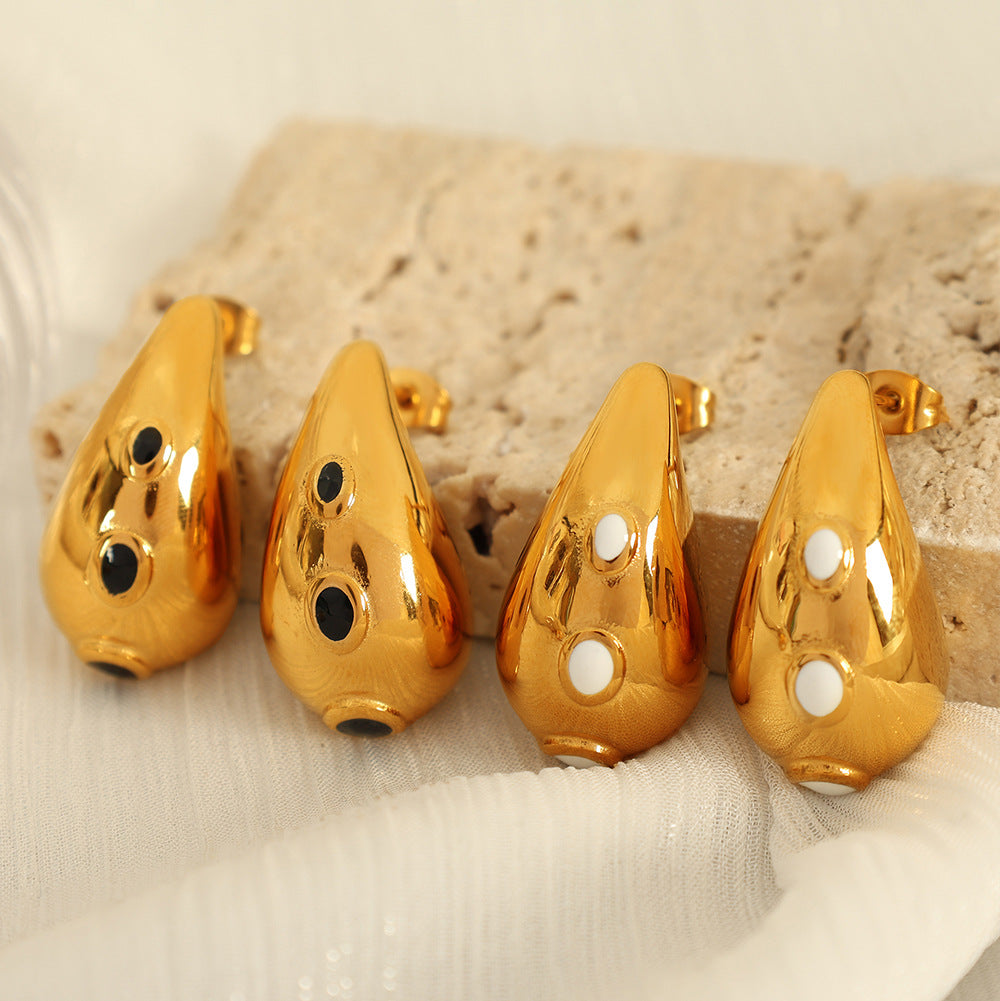 Janiya Retro Inlaid Drop Earrings [L0084VGC]