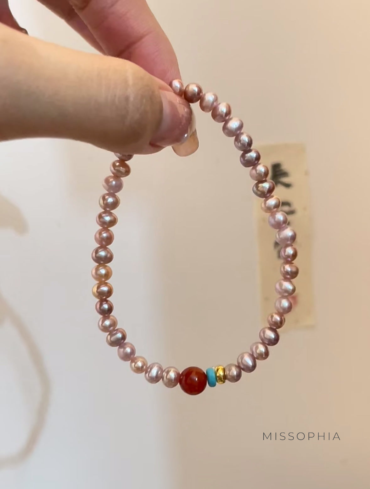Jaylen Aurora Pearl Agate Bracelet [JRZH1SZK]