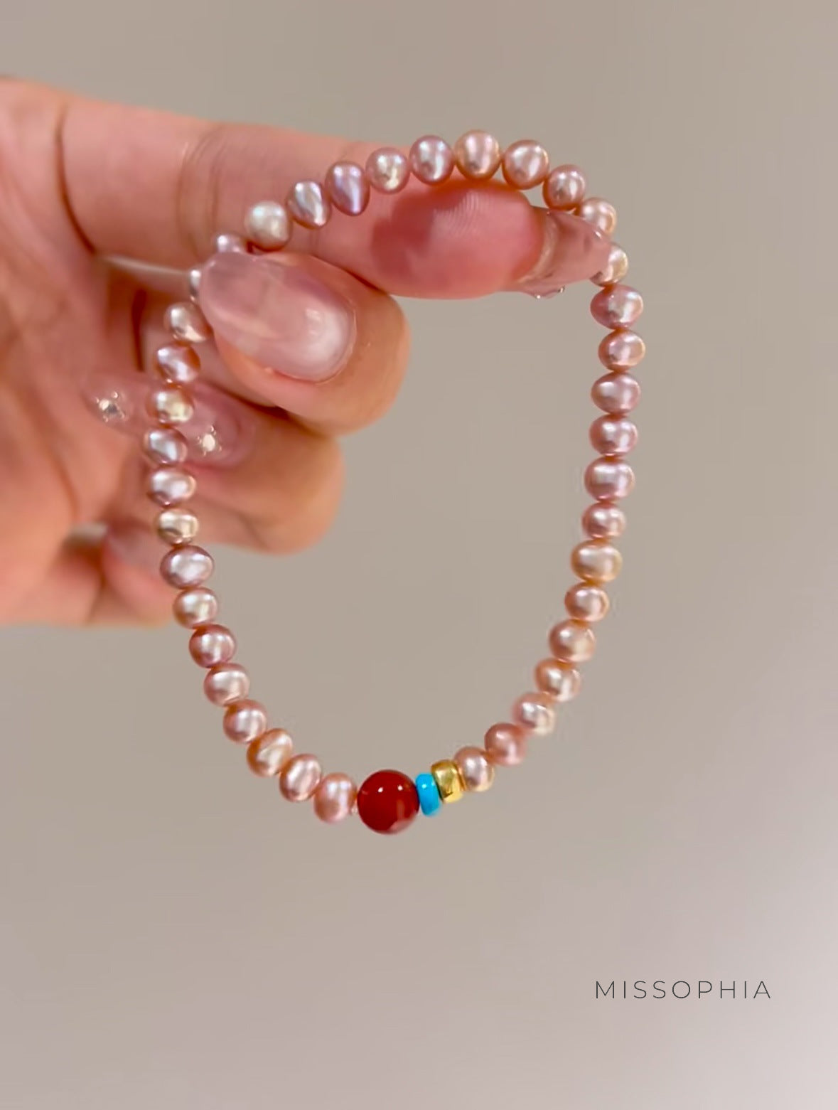 Jaylen Aurora Pearl Agate Bracelet [TFEOHPQA]