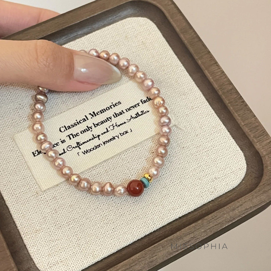 Jaylen Aurora Pearl Agate Bracelet [1HN9ZPKB]