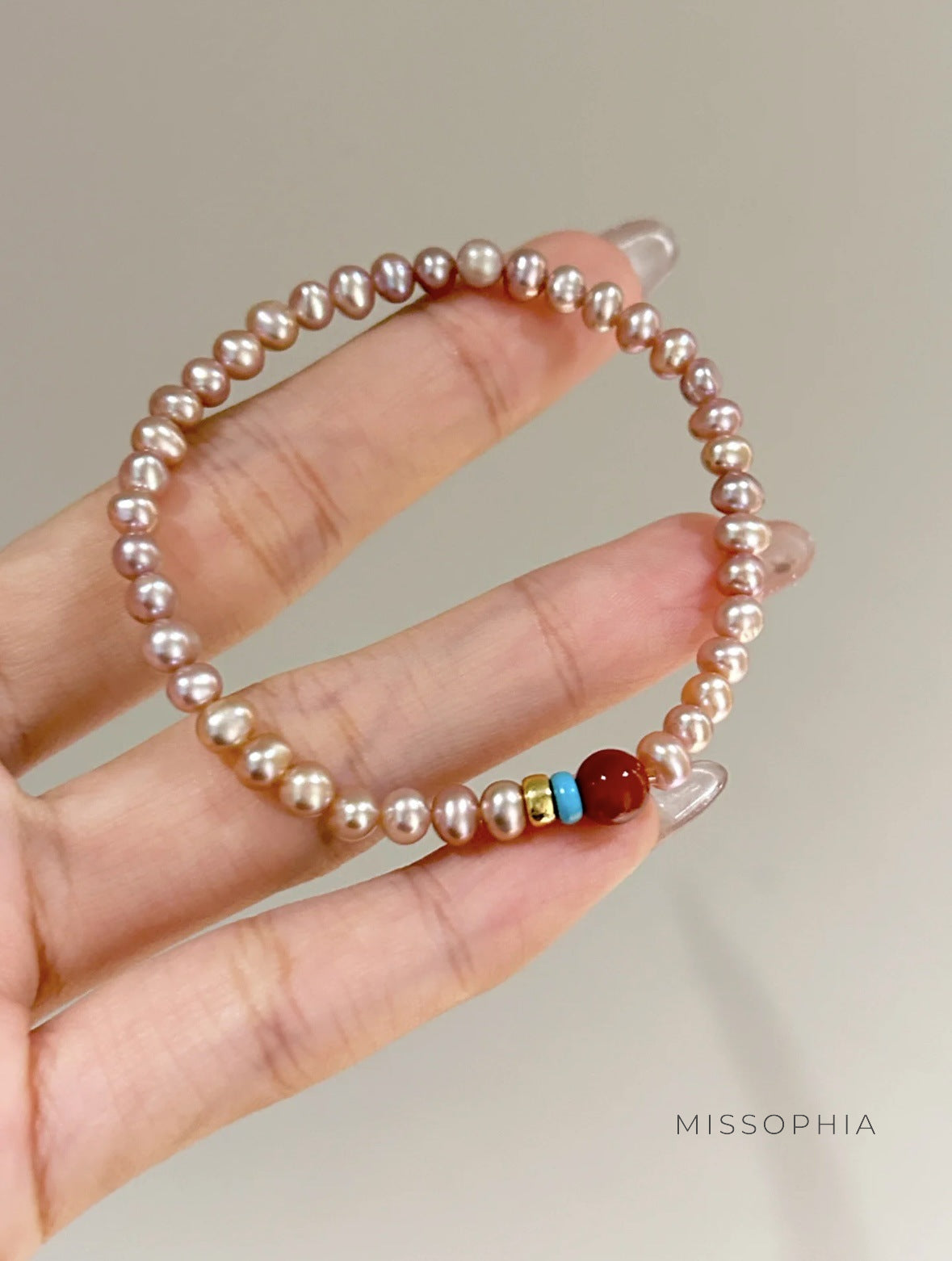 Jaylen Aurora Pearl Agate Bracelet [0FV7TVD1]