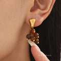 Jehlani Beaded Floral Stud Earrings [QZ5ETEFG]