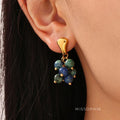 Jehlani Beaded Floral Stud Earrings [KS394JPQ]