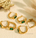 Joleigh Retro Gold Hoop Earrings [AC72E5W0]