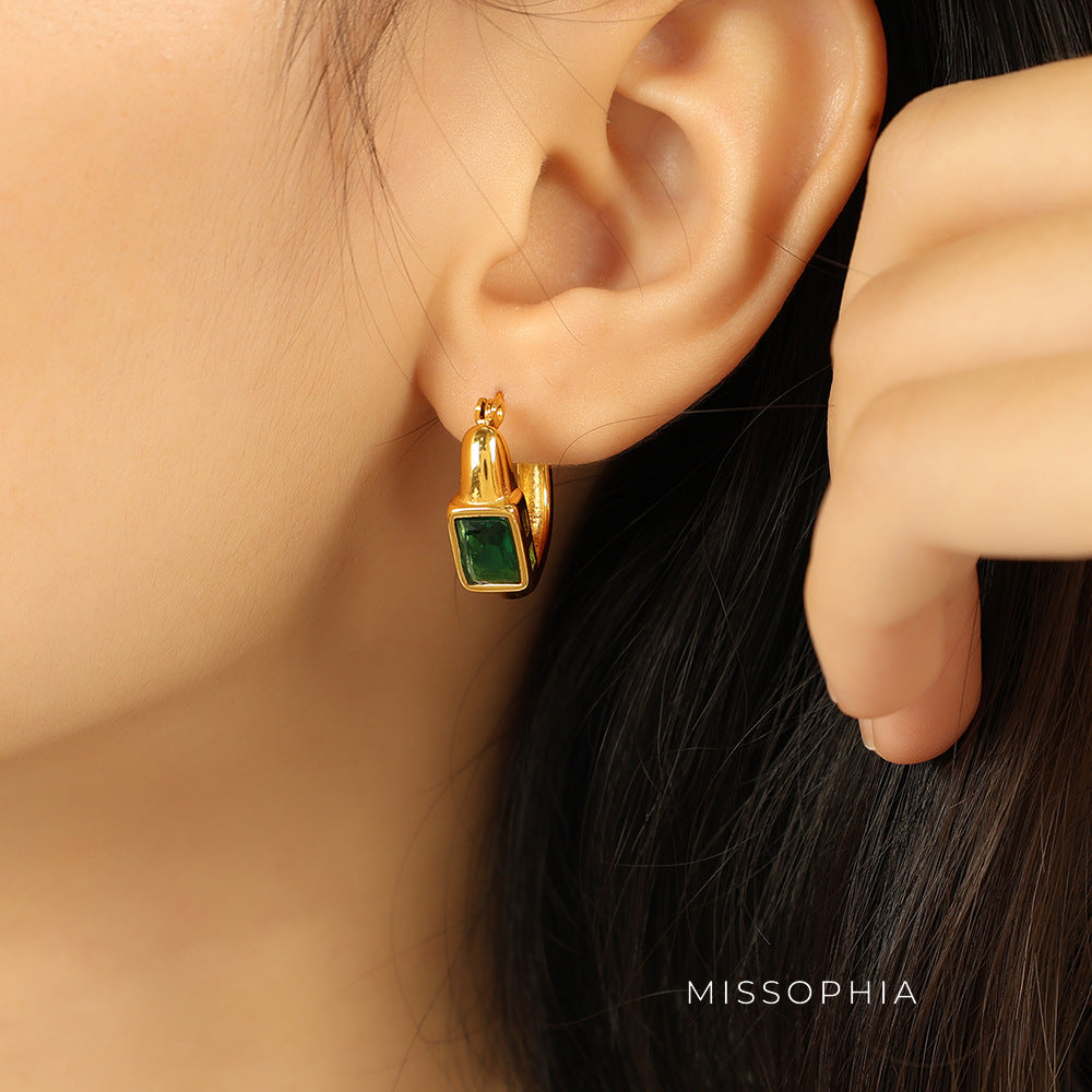 Joleigh Retro Gold Hoop Earrings [G5FT6CG3]