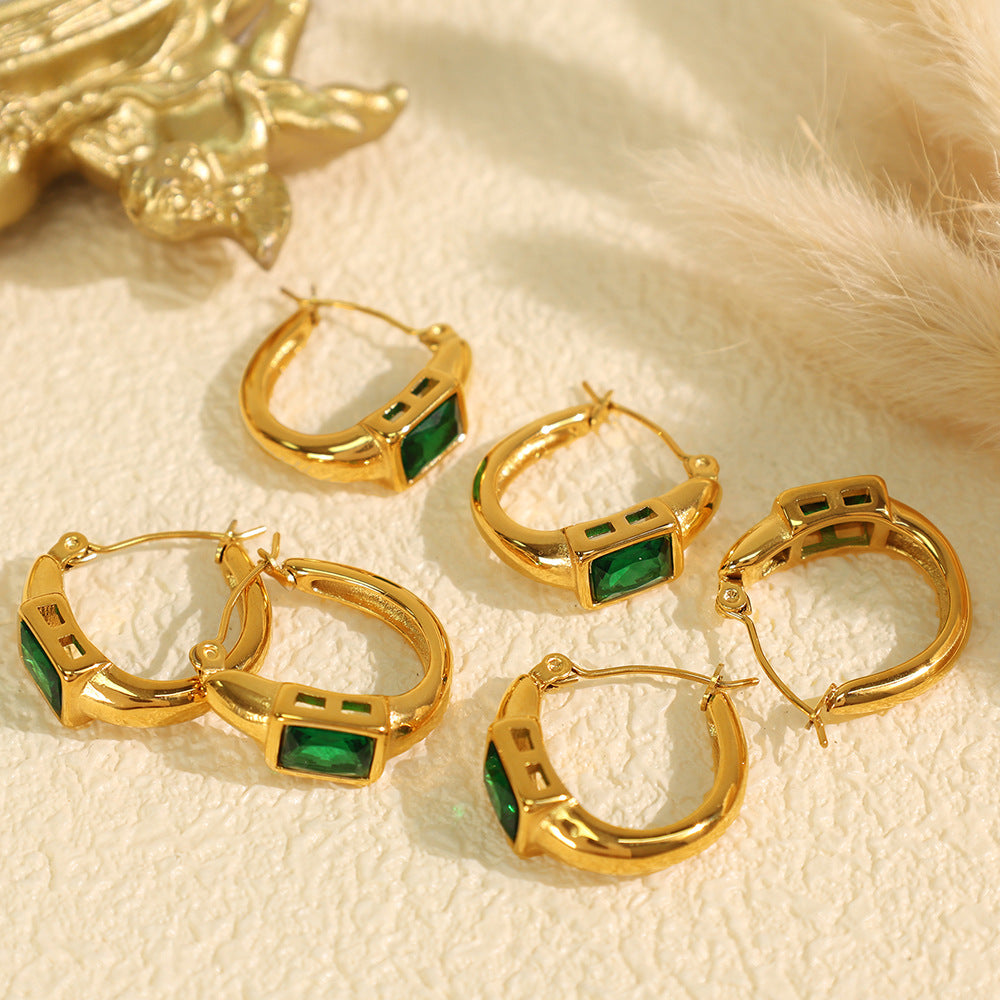 Joleigh Retro Gold Hoop Earrings [CXM3N7BE]