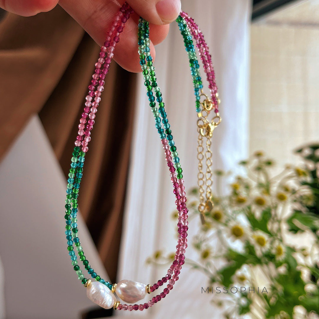 Jozie Baroque Pearl Crystal Necklace [9CZQB93M]