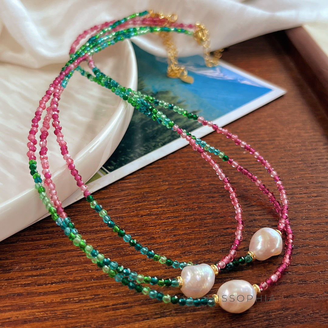 Jozie Baroque Pearl Crystal Necklace [YCU5Y9JN]