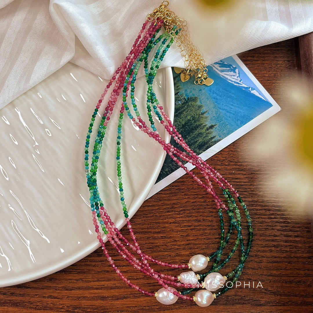 Jozie Baroque Pearl Crystal Necklace [8QWVBRUP]