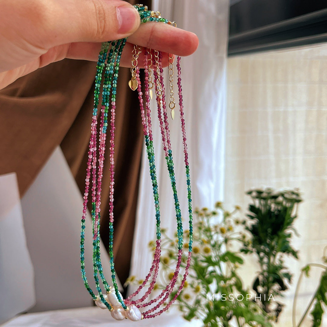 Jozie Baroque Pearl Crystal Necklace [23BYXAGR]