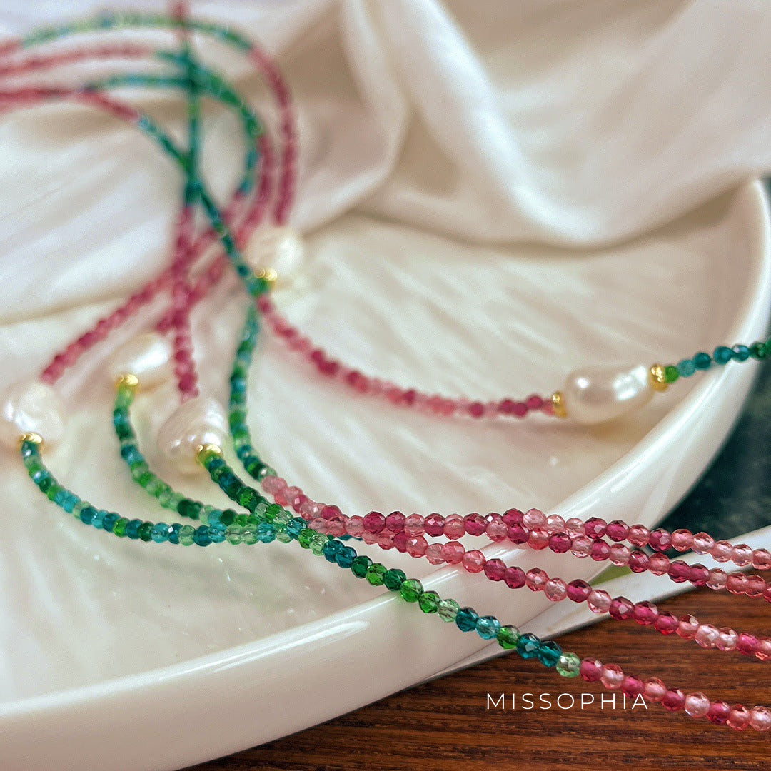 Jozie Baroque Pearl Crystal Necklace [9120OTLD]