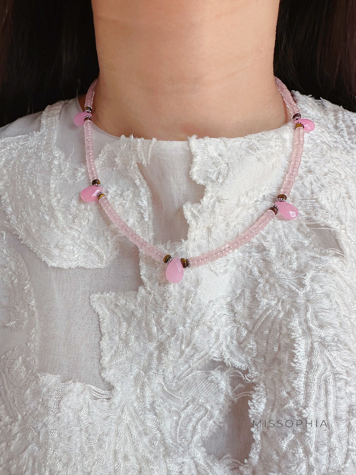 Kaily Iridescent Drop Pearl Necklace [5ZWU71Z5]