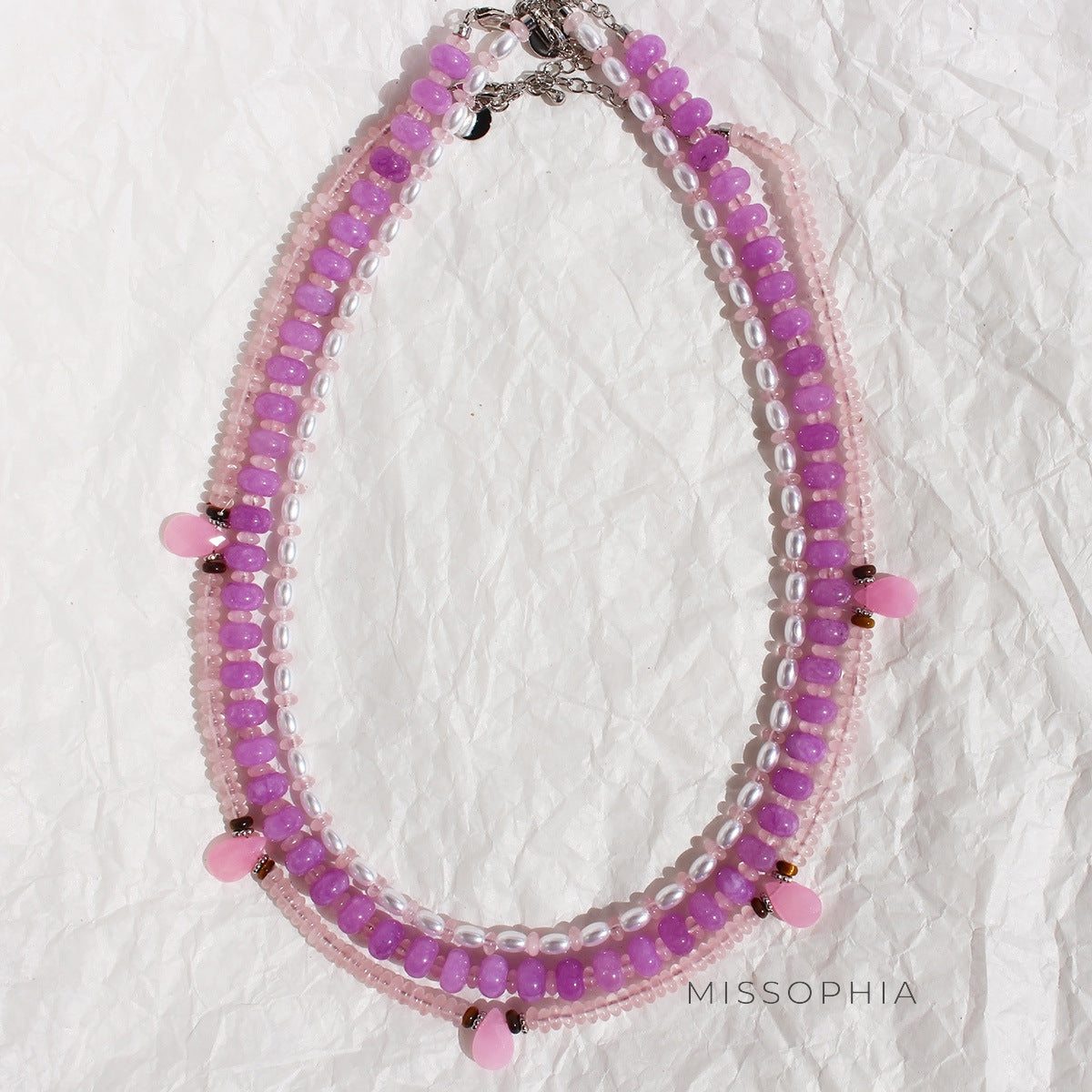 Kaily Iridescent Drop Pearl Necklace [VKRI5OVU]