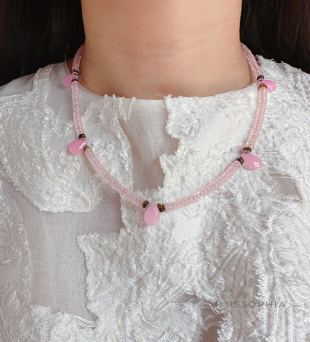 Kaily Iridescent Drop Pearl Necklace [31LME5JL]