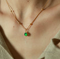 Karoline Aventurine Pendant Necklace [TT18KWOV]