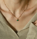 Karoline Aventurine Pendant Necklace [LD14Z3MZ]