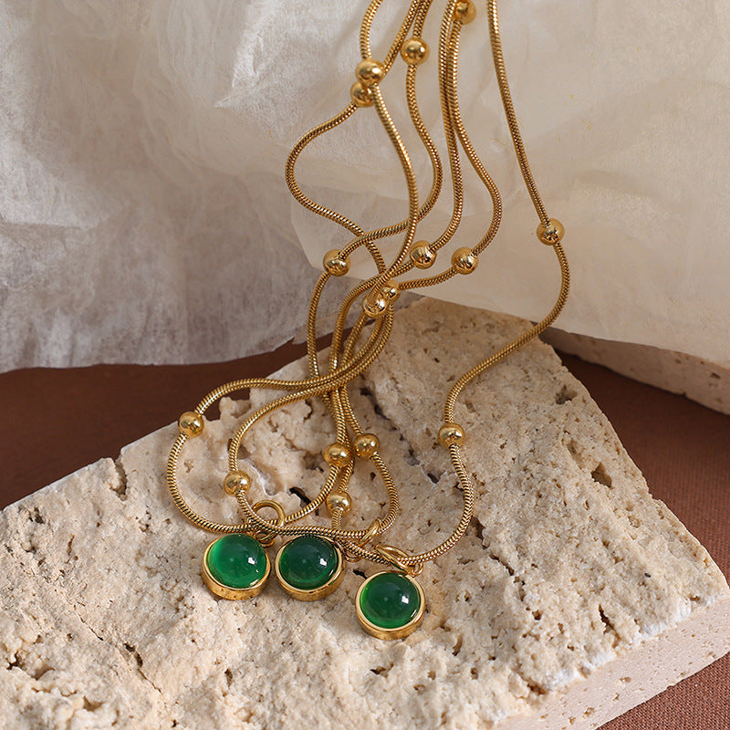 Karoline Aventurine Pendant Necklace [JO8RKQAM]