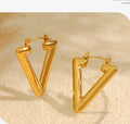 Karter Geometric Triangle Stud Earrings [AEF34XTL]