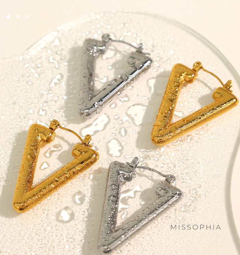 Karter Geometric Triangle Stud Earrings [I698LWJL]