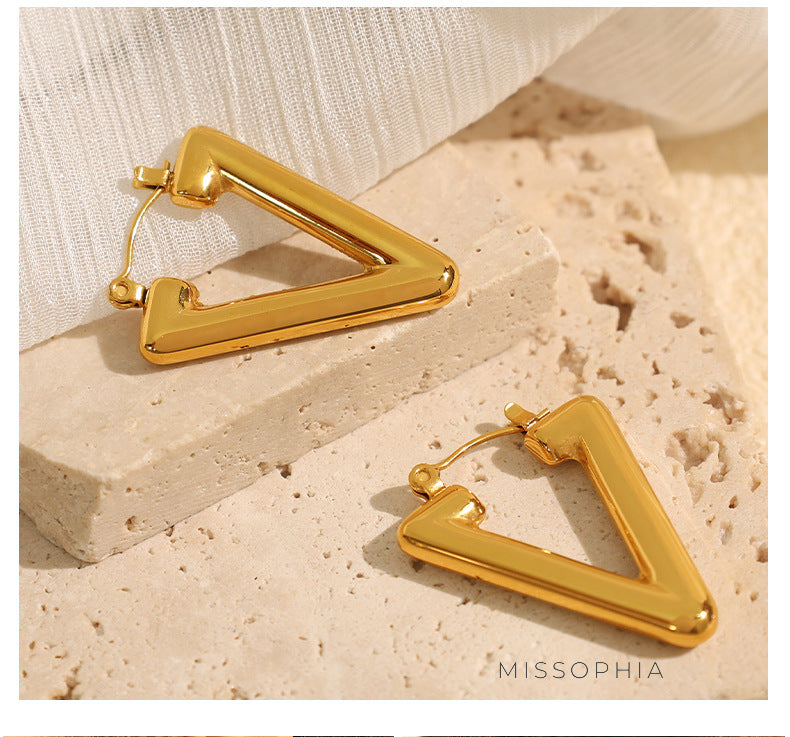 Karter Geometric Triangle Stud Earrings [800Y640H]
