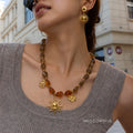 Kathleen Beaded Sun Necklace [35UOT4OM]