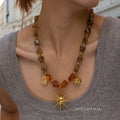 Kathleen Beaded Sun Necklace [LS9A2EFF]