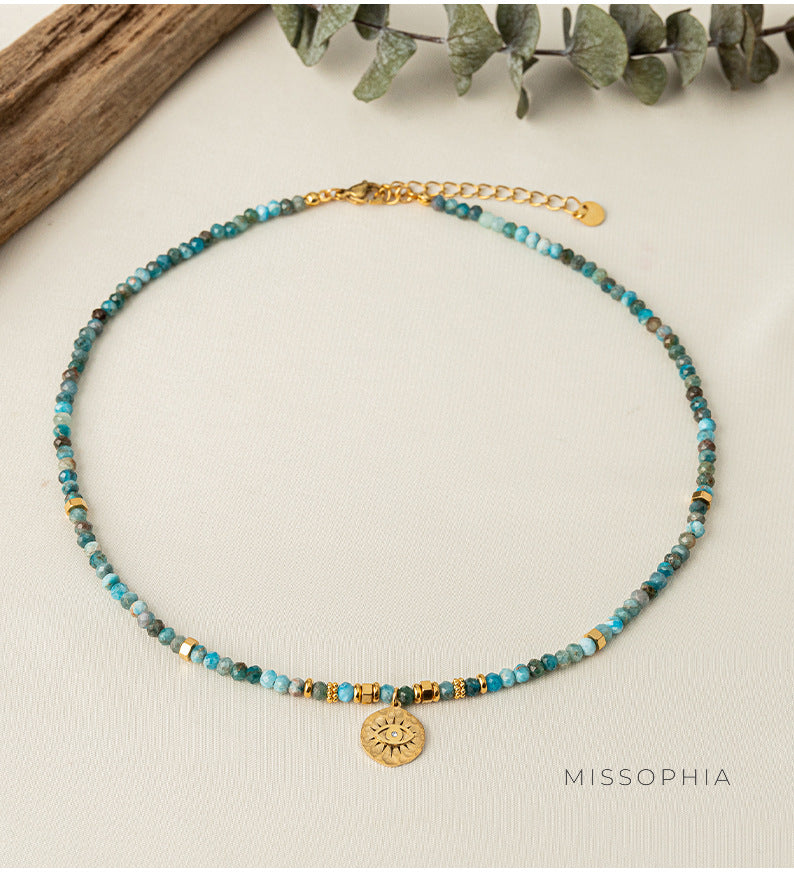 Kenzlie Retro Beaded Apatite Necklace [5UMFEFZD]