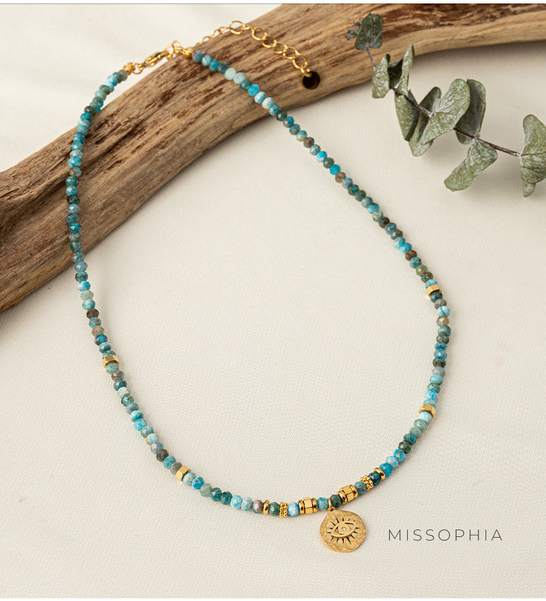 Kenzlie Retro Beaded Apatite Necklace [42876B62]