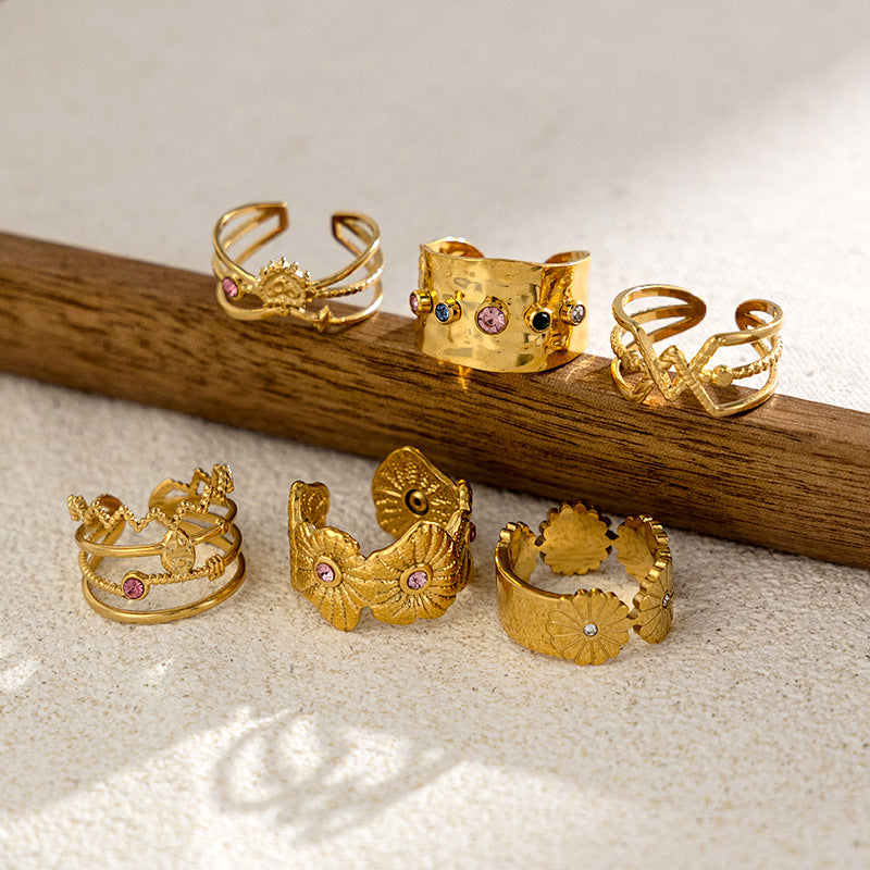 Khelani Pave Gold Zircon Ring [M8O0IGF3]